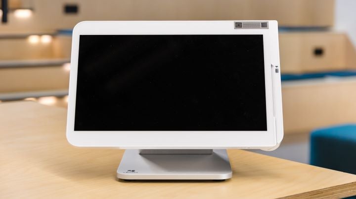 Clover POS terminal displayed in an office environment