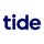 tide logo in navy blue